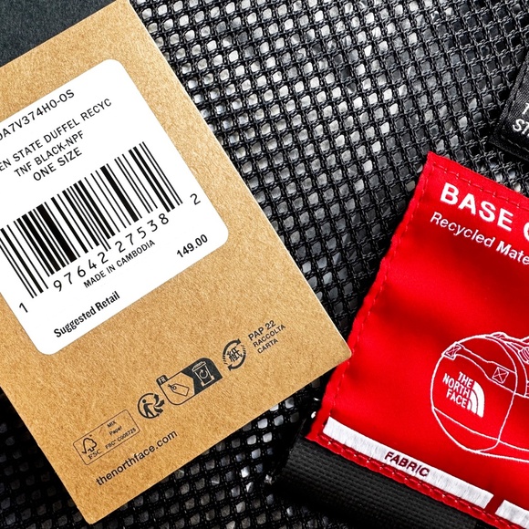 The North Face Medium Base Camp Duffel Packable Travel Backpack - TNF Black NWT - Picture 6 of 10